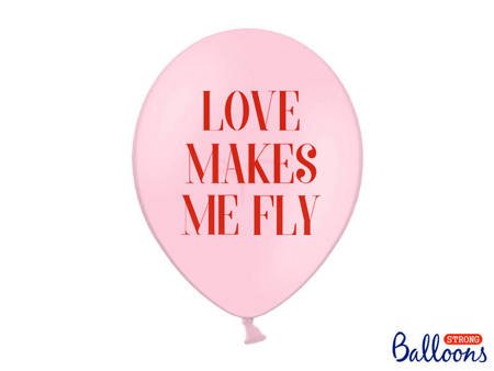 Balony Strong 30cm - Pastel Baby Pink - Love Makes Me Fly - 50 sztuk