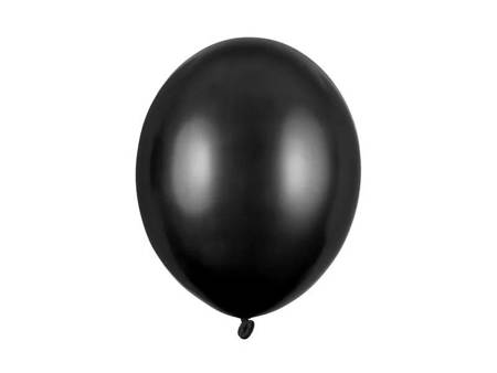 Balony lateksowe 30cm, czarny metalizowany, 100 szt.