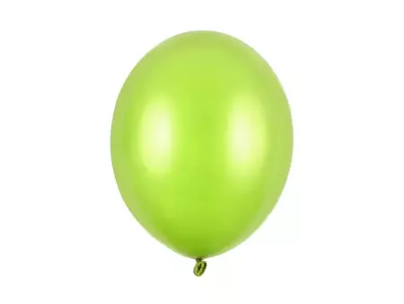 Balony lateksowe 30cm, limonkowy metalizowany, 50szt.