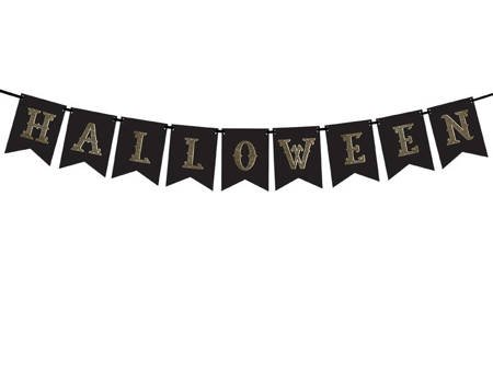 Baner, Halloween, Czarny - 20 x 175 cm