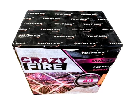 Bateria CRAZY FIRE, 24 strzały, 30mm - Triplex