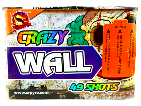 Bateria CRAZY WALL, 49 strzałów, 16mm - SRPYRO