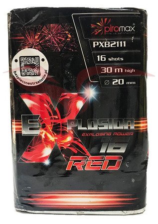 Bateria EXPLOSION 16 RED - Piromax - 16 strz. 20mm