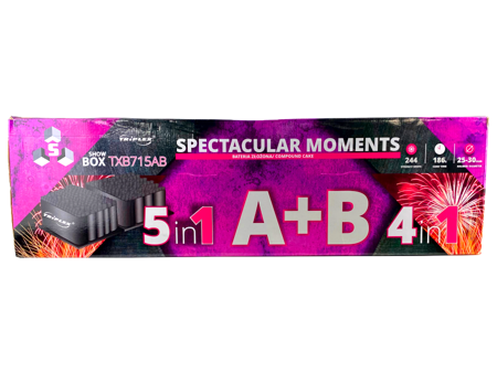 Bateria SPECTACULAR MOMENTS, 244 strzałów, 25/30mm - Triplex