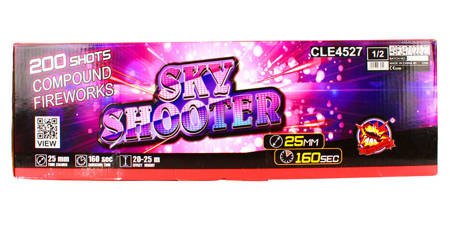 POKAZ FAJERWERKÓW SKY SHOOTER, bateria 200 strzałów, 25mm  - SRPYRO