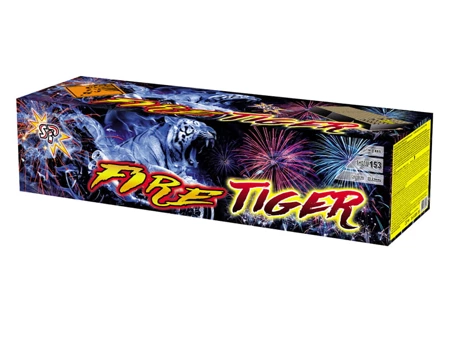 Pokaz fajerwerków FIRE TIGER, 153 strzałów, 25/23mm - SuperPower 