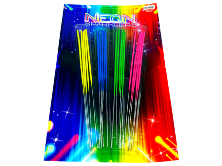 Zimne ognie NEONOWE 28 cm, 20 sztuk - Klasek