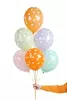 Balony 30 cm, Kropki, mix, 6szt.